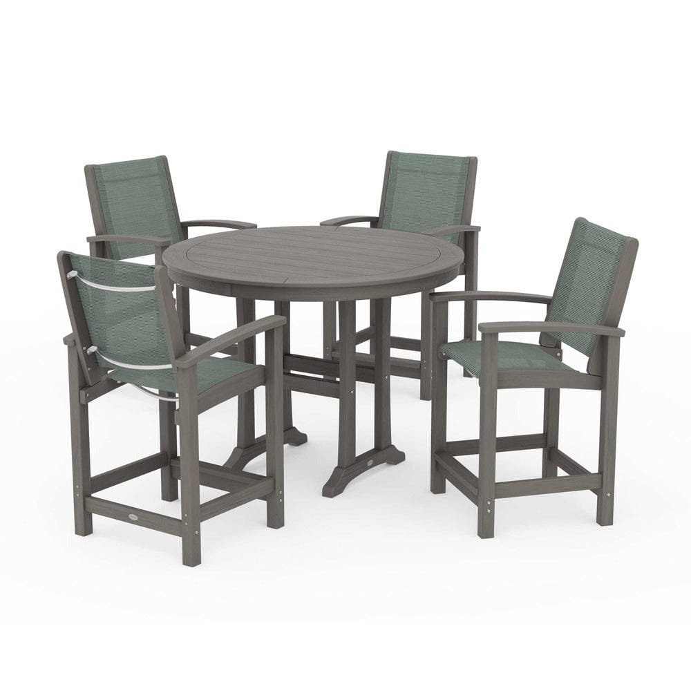 POLYWOOD® - Coastal 5-Piece Counter Set - PWS319