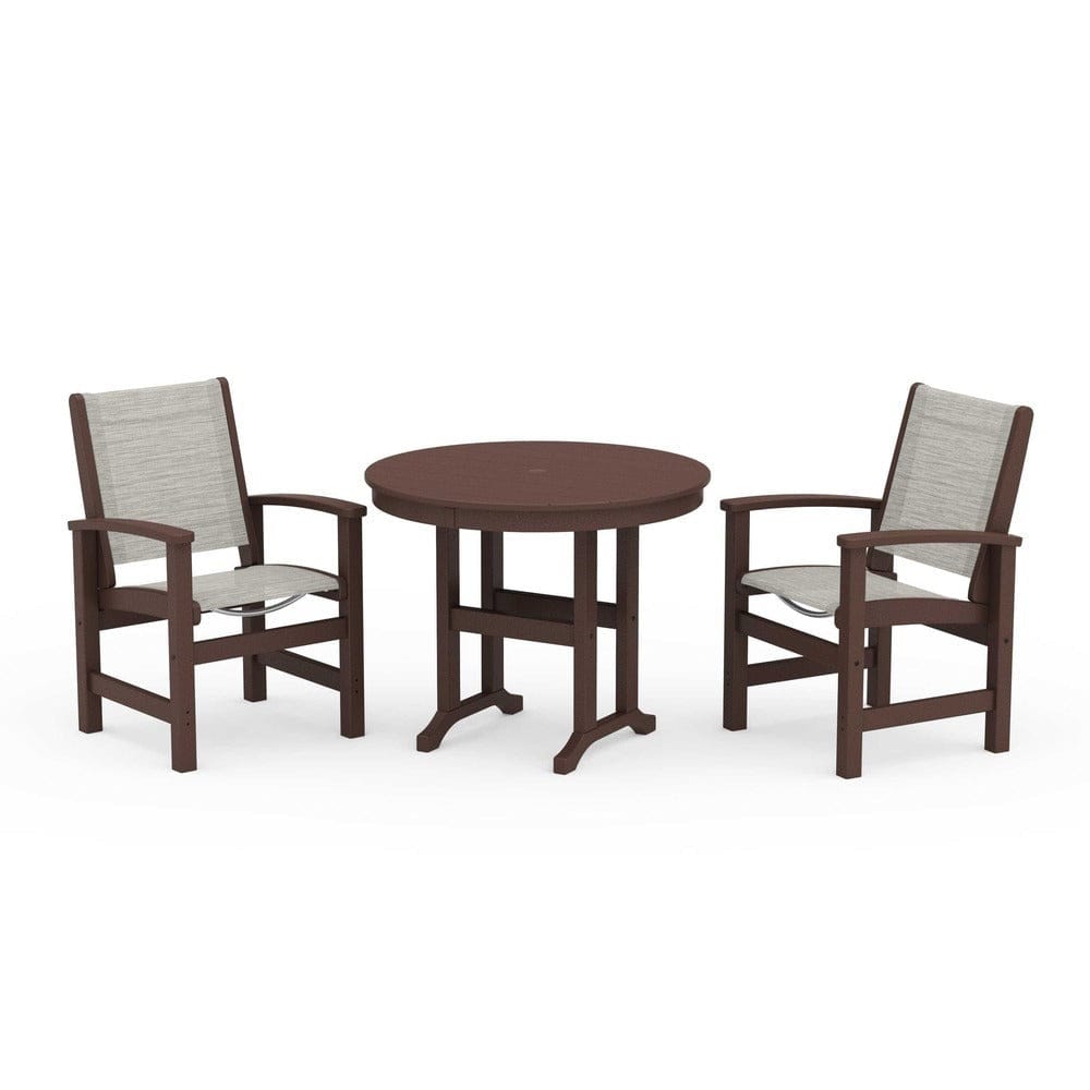 POLYWOOD® - Coastal 3-Piece Round Dining Set - PWS1327 Outdoor Furniture POLYWOOD®