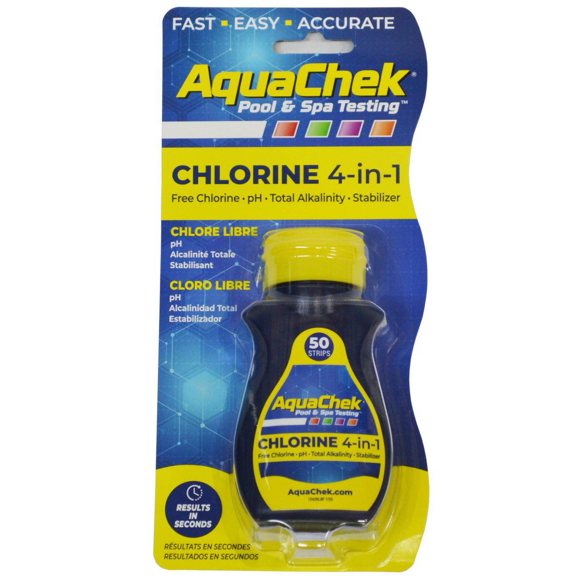 AquaChek Free Chlorine Test Strips 1 Package Pool Chemicals AquaChek