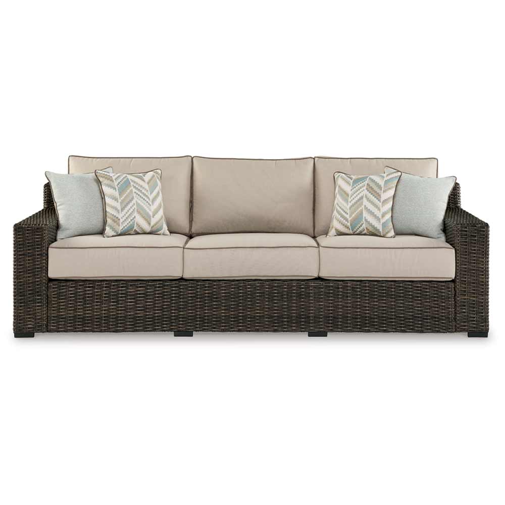 Ashley Coastline Bay Outdoor Sofa with Cushions Deep Seating Ashley Furniture