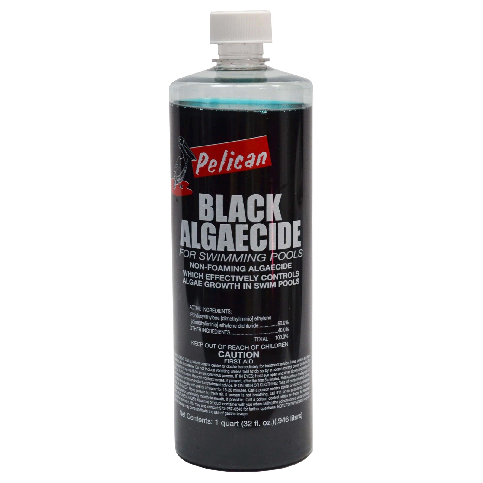 Black Algaecide 60% - 1 Quart Pool Chemicals Pelican Backyard Sports