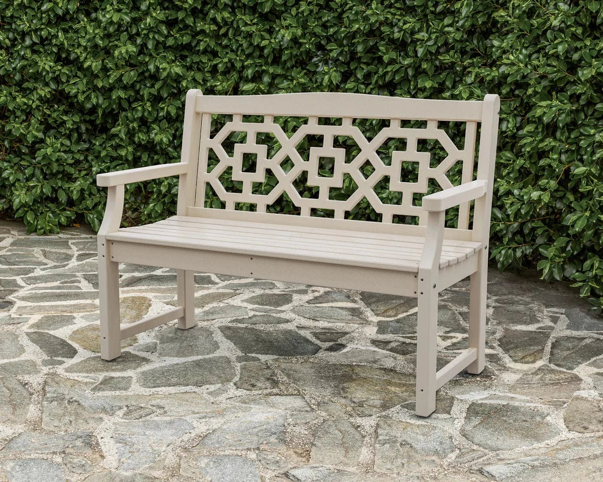 POLYWOOD® Martha Stewart Chinoiserie 48” Garden Bench - MSTGB481 Benches POLYWOOD®