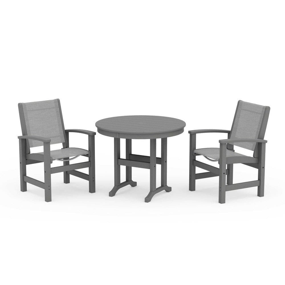 POLYWOOD® - Coastal 3-Piece Round Dining Set - PWS1327
