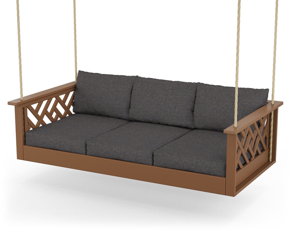 Chippendale Daybed Swing - Teak / Ash Charcoal