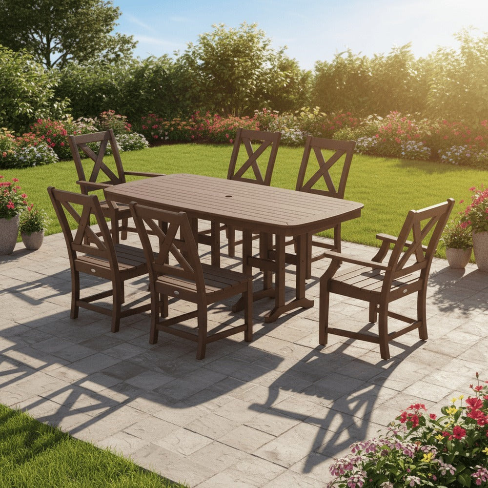 POLYWOOD® Braxton 7-Piece Dining Set PWS1258-1