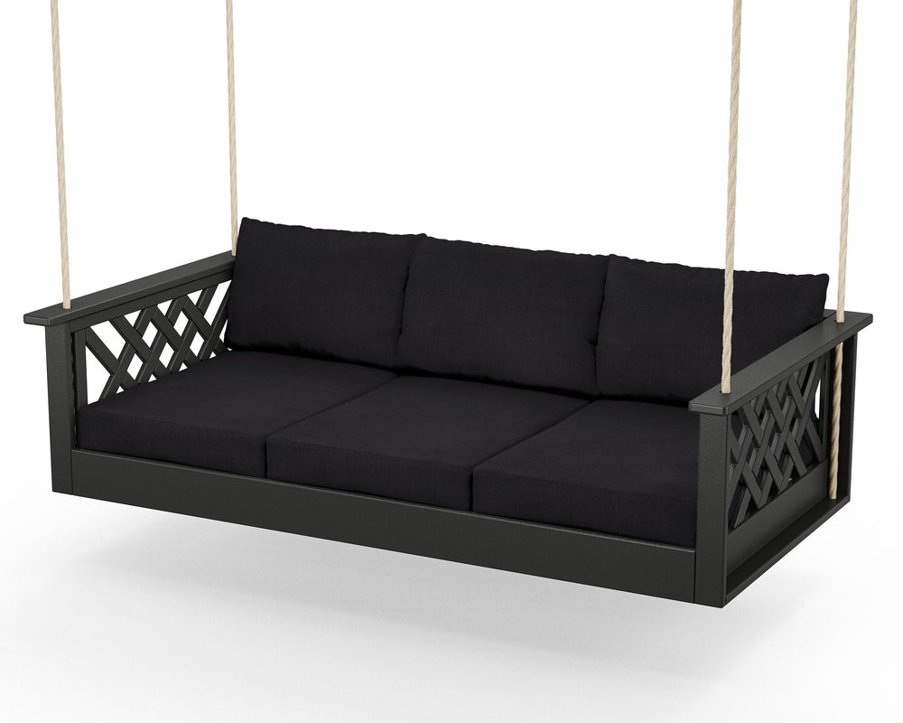 Wovendale Daybed Swing - Black / Midnight Linen
