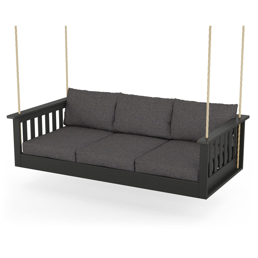 Vineyard Daybed Swing - Black / Ash Charcoal