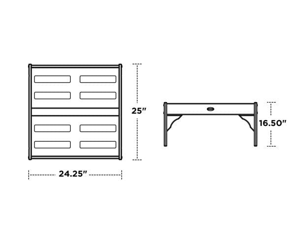 POLYWOOD® Vineyard Deep Seating Ottoman - GNO23 Ottoman POLYWOOD®