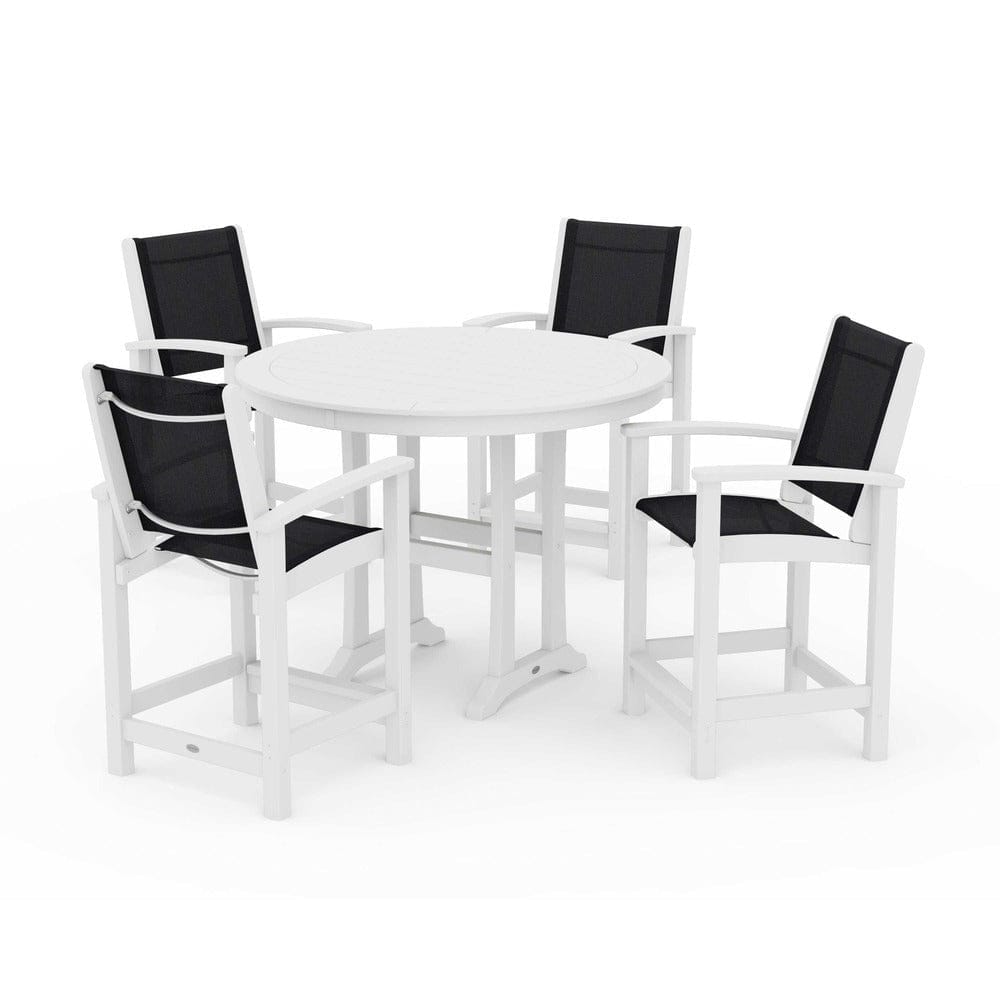POLYWOOD® - Coastal 5-Piece Counter Set - PWS319 Outdoor Furniture POLYWOOD®