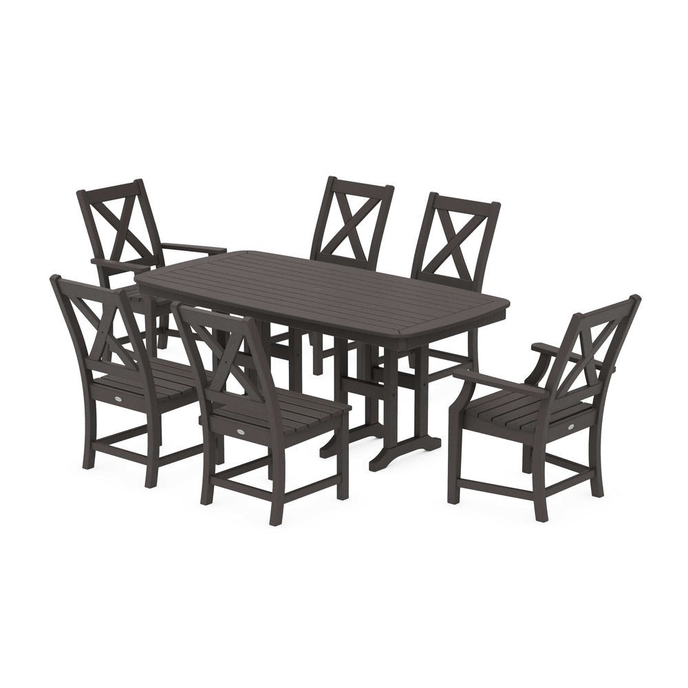 POLYWOOD® Braxton 7-Piece Dining Set - Vintage Coffee PWS1258-1-VCF