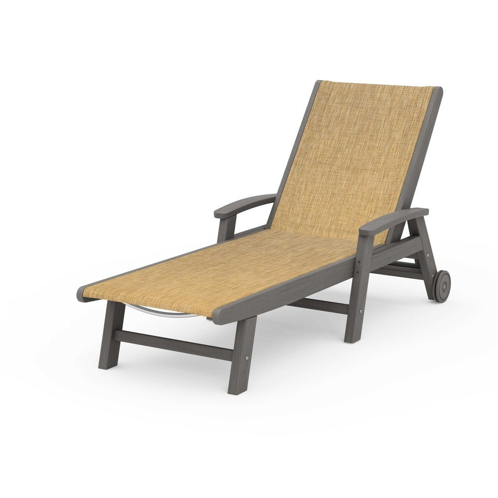 POLYWOOD® - Coastal Chaise with Wheels - SW2290 Outdoor Furniture POLYWOOD®