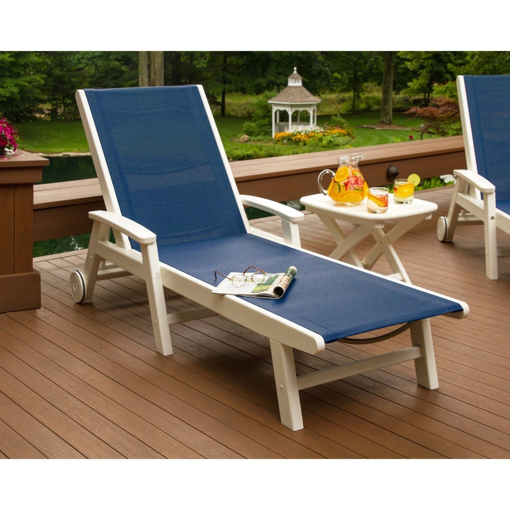 POLYWOOD® - Coastal Chaise with Wheels - SW2290 Outdoor Furniture POLYWOOD®