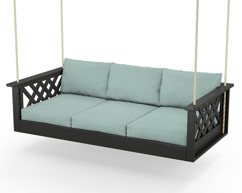 Wovendale Daybed Swing - Black / Glacier Spa