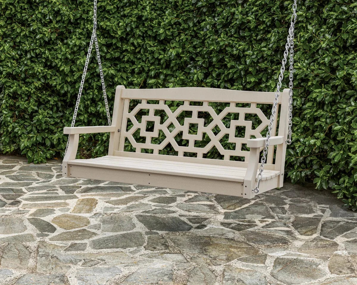 POLYWOOD® Martha Stewart Chinoiserie 48” Swing - MSTGS481 Benches POLYWOOD®