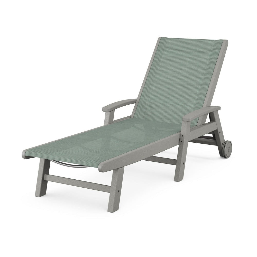 POLYWOOD® - Coastal Chaise with Wheels - SW2290 Outdoor Furniture POLYWOOD®
