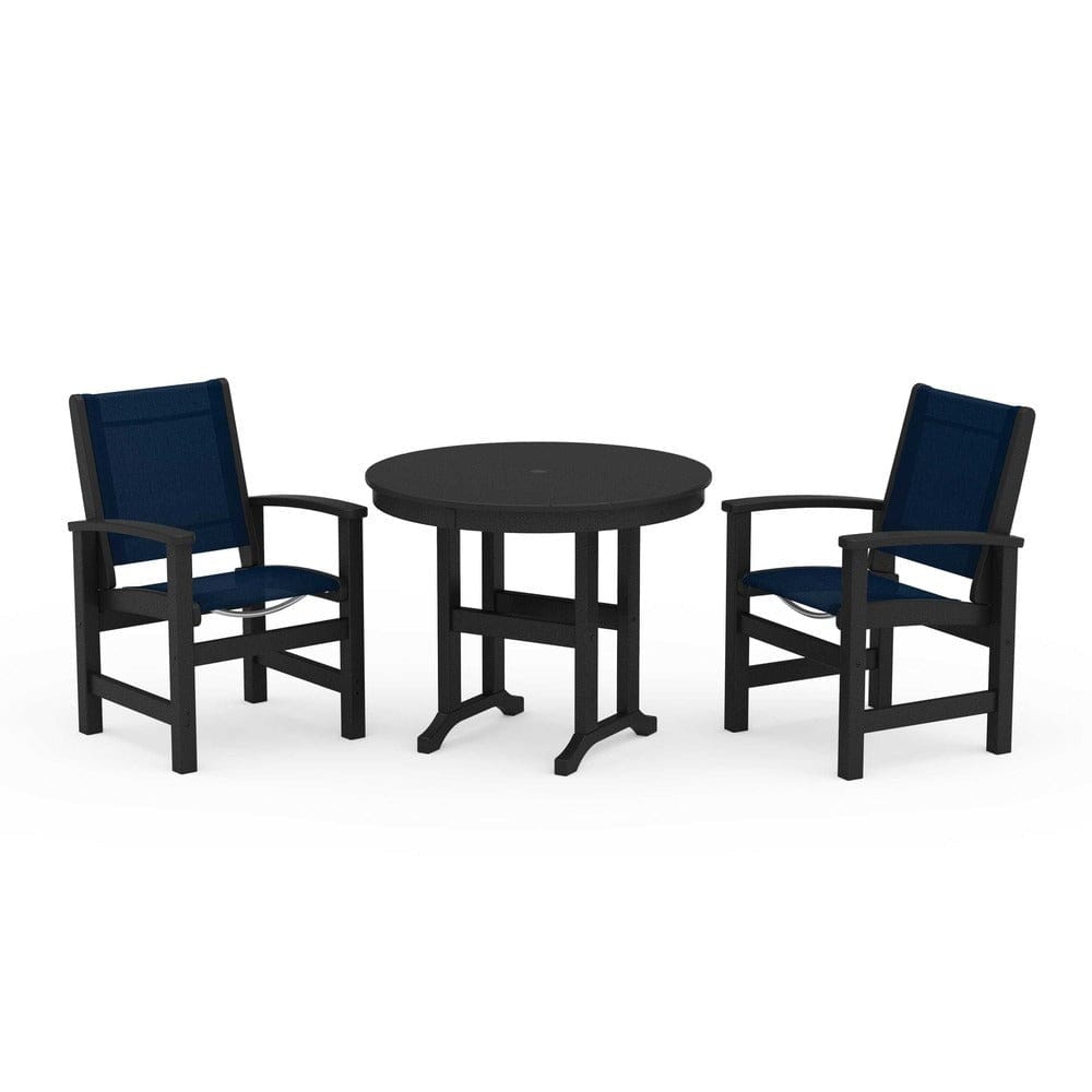 POLYWOOD® - Coastal 3-Piece Round Dining Set - PWS1327 Outdoor Furniture POLYWOOD®