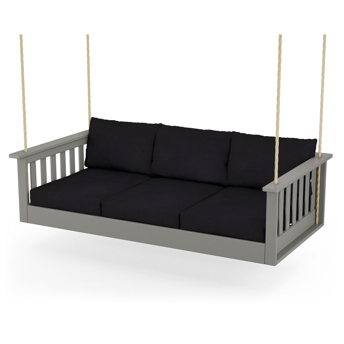 Vineyard Daybed Swing - Slate Grey / Midnight Linen