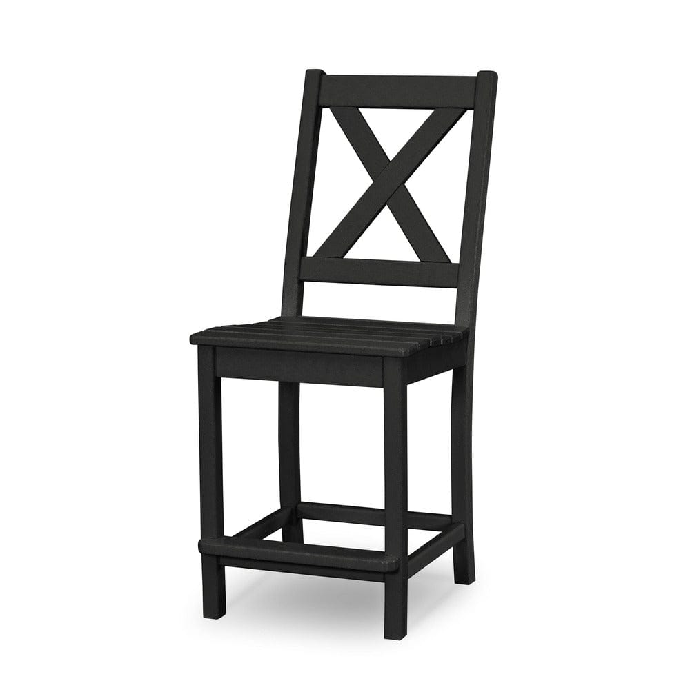 POLYWOOD® Braxton Counter Side Chair - Black TGD181BL