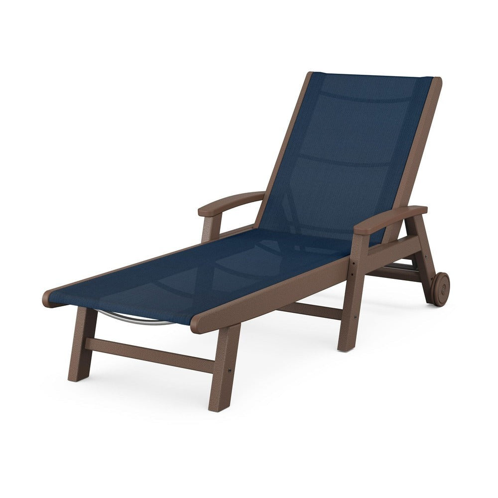 POLYWOOD® - Coastal Chaise with Wheels - SW2290 Outdoor Furniture POLYWOOD®
