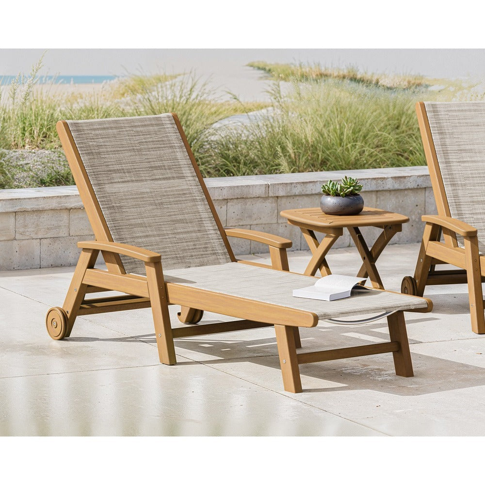 POLYWOOD® - Coastal Chaise with Wheels - SW2290 Outdoor Furniture POLYWOOD®