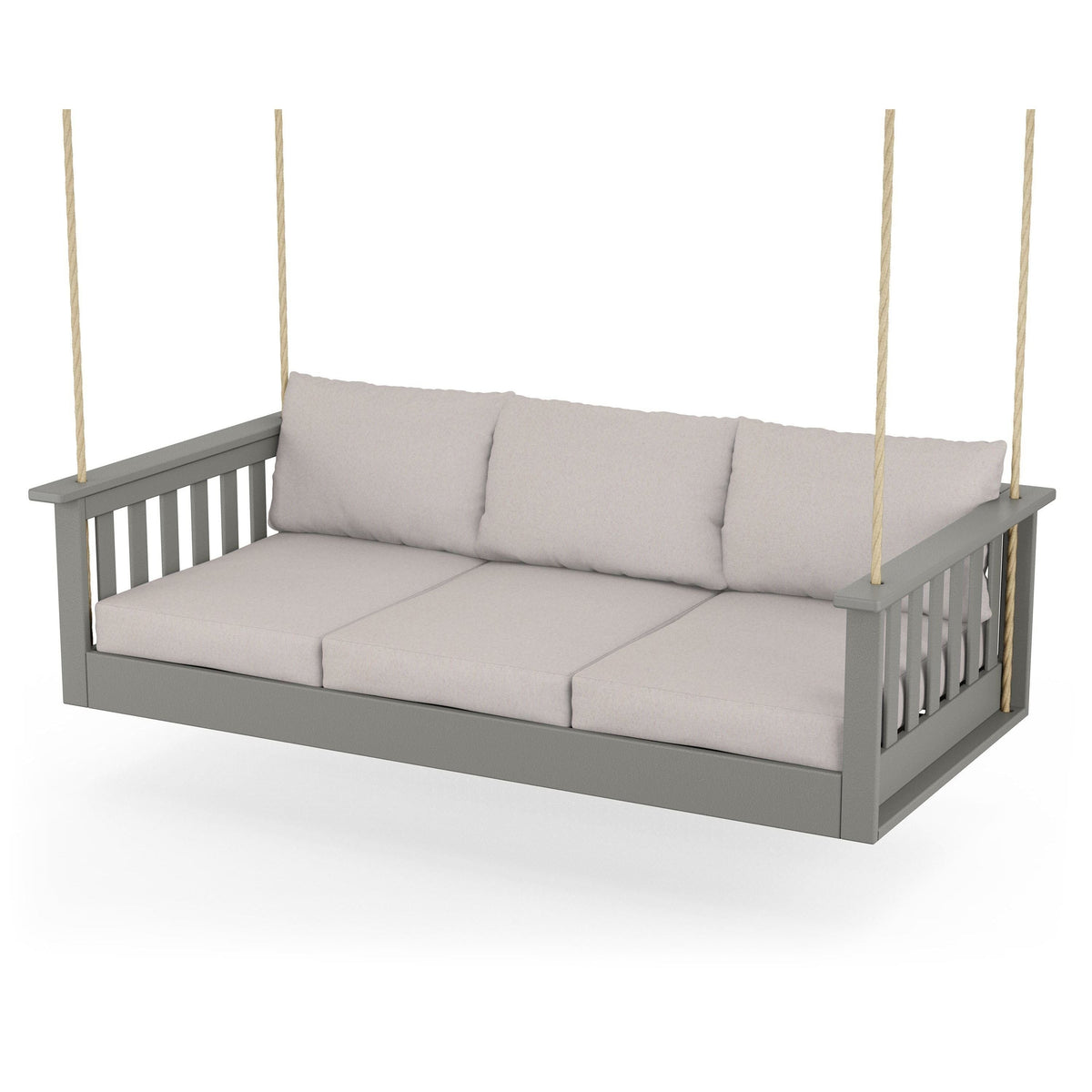 Vineyard Daybed Swing - Sand / Trellis Navy