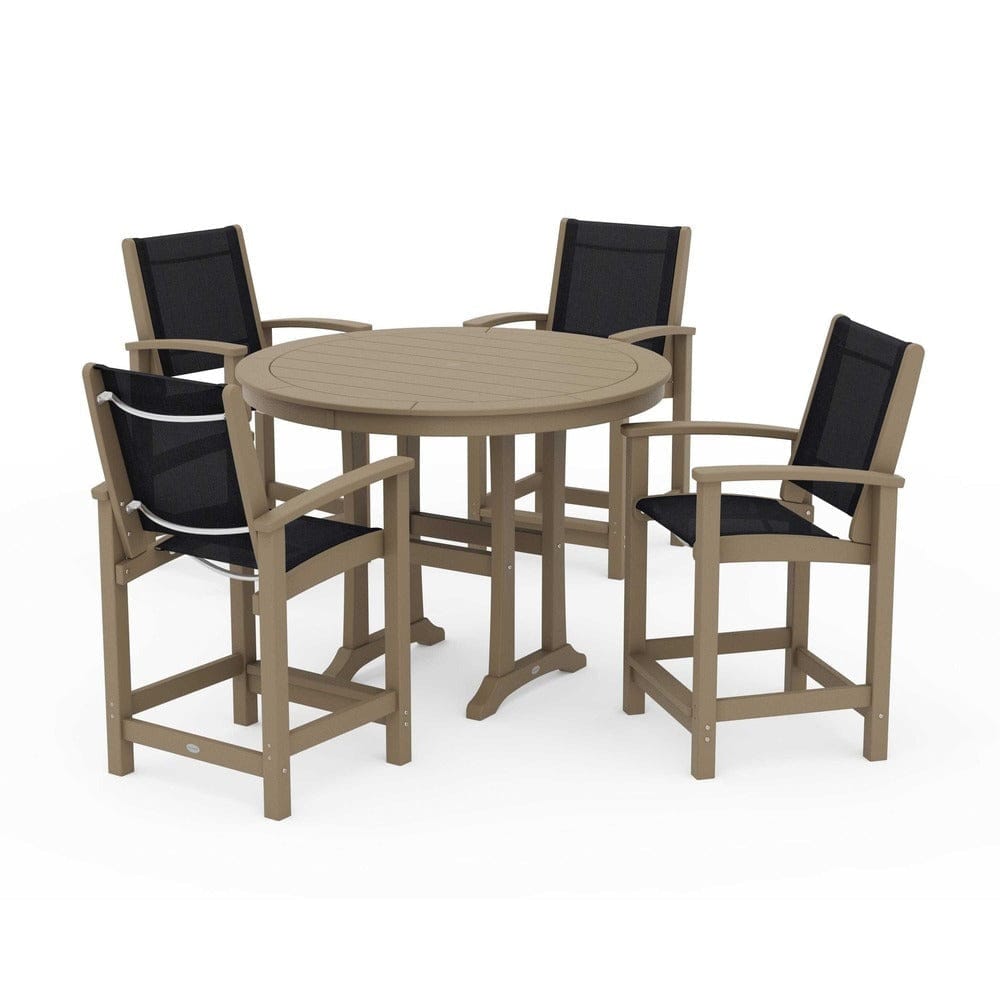 POLYWOOD® - Coastal 5-Piece Counter Set - PWS319