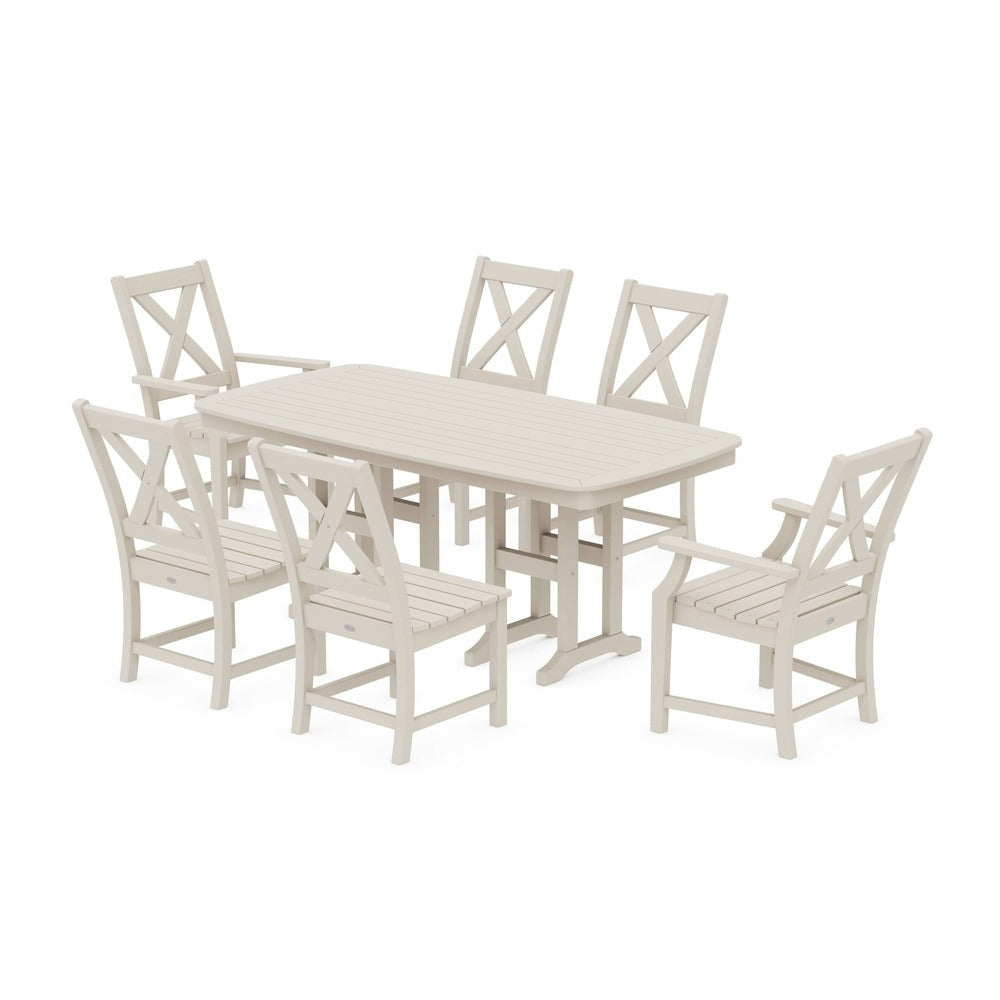 POLYWOOD® Braxton 7-Piece Dining Set - Sand PWS1258-1-SA