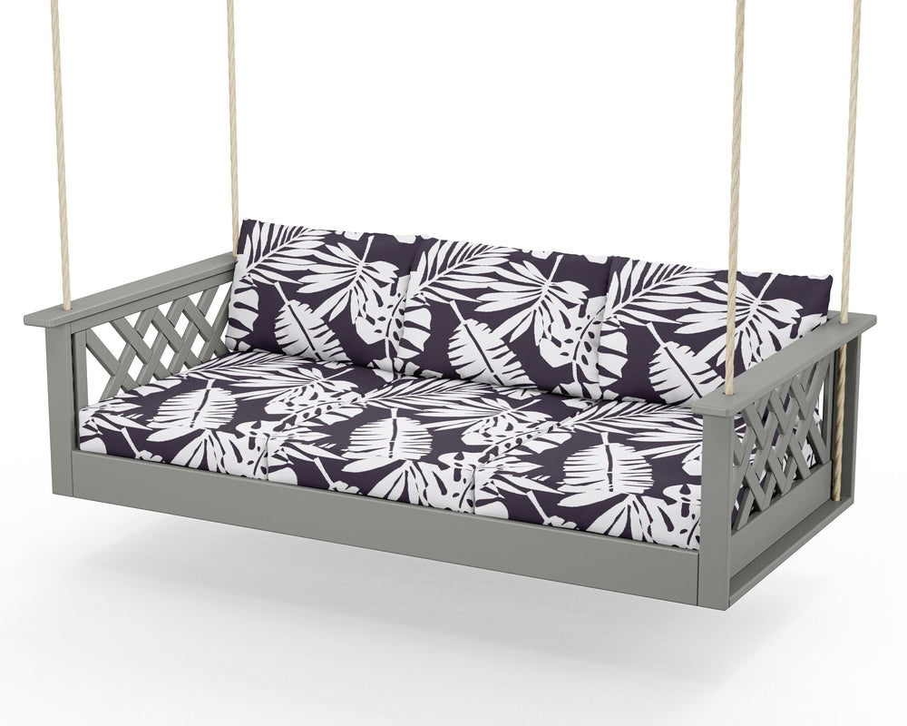 Wovendale Daybed Swing - Slate Grey / Leaf Navy