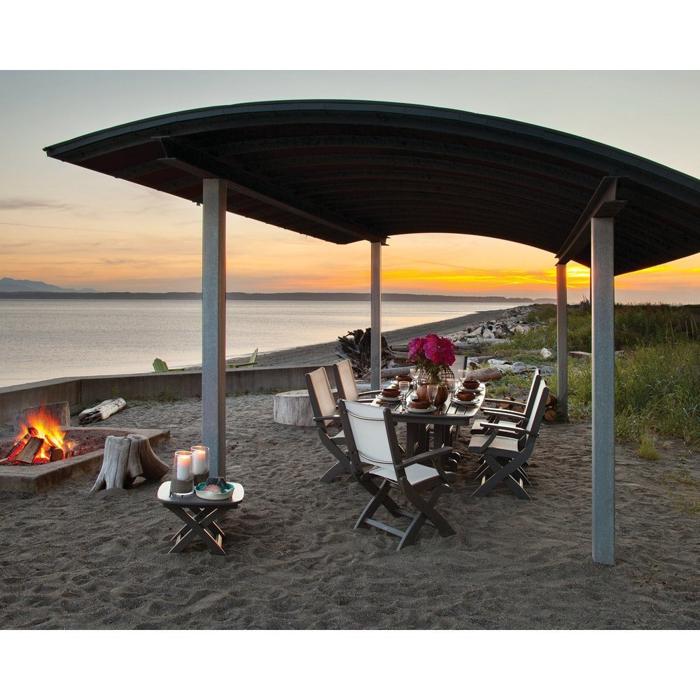 POLYWOOD® - Coastal Folding Arm Chair 7-Piece Dining Set - PWS154 Outdoor Furniture POLYWOOD®