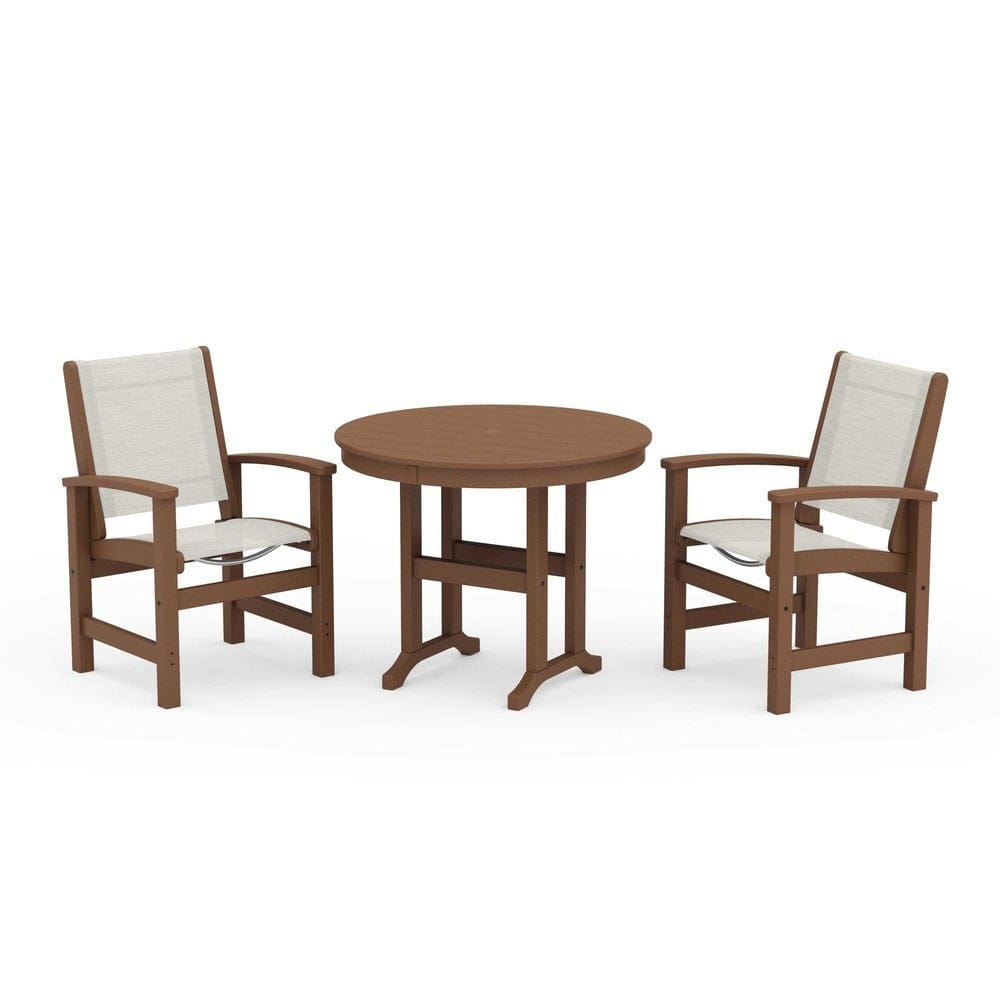 POLYWOOD® - Coastal 3-Piece Round Dining Set - PWS1327 Outdoor Furniture POLYWOOD®