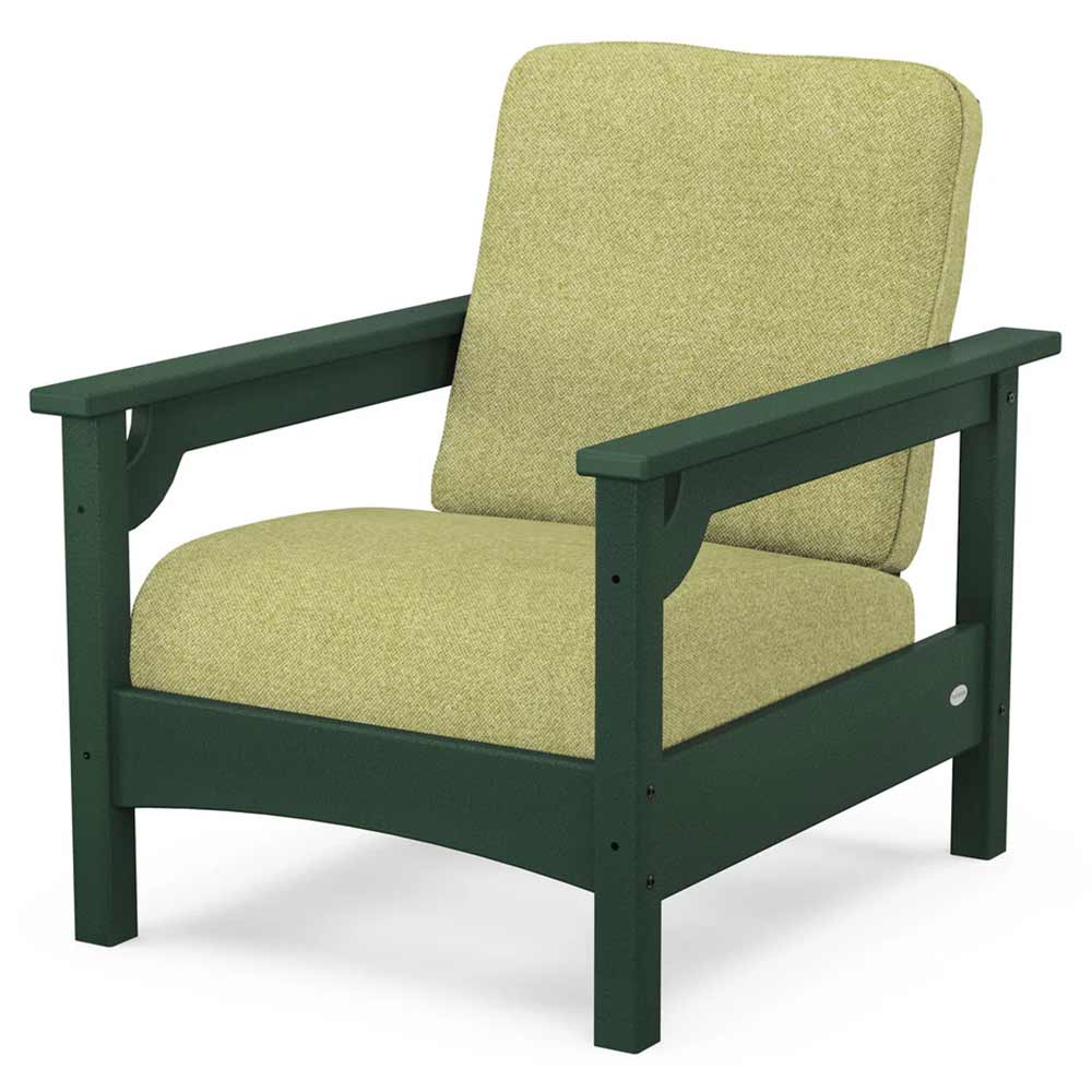 POLYWOOD® Outdoor Furniture Green / Chartreuse Boucle POLYWOOD® - Club Chair - PWCLC23GY