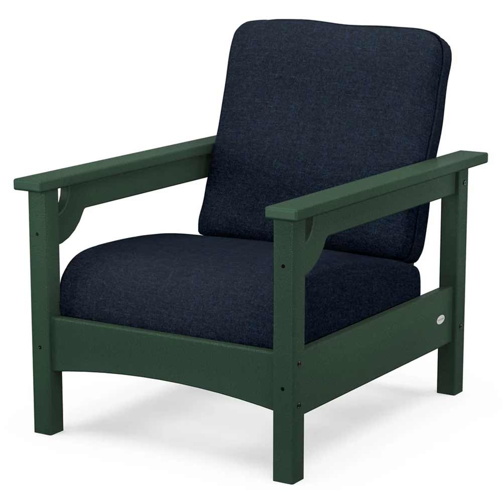 POLYWOOD® Outdoor Furniture Green / Marine Indigo POLYWOOD® - Club Chair - PWCLC23GY