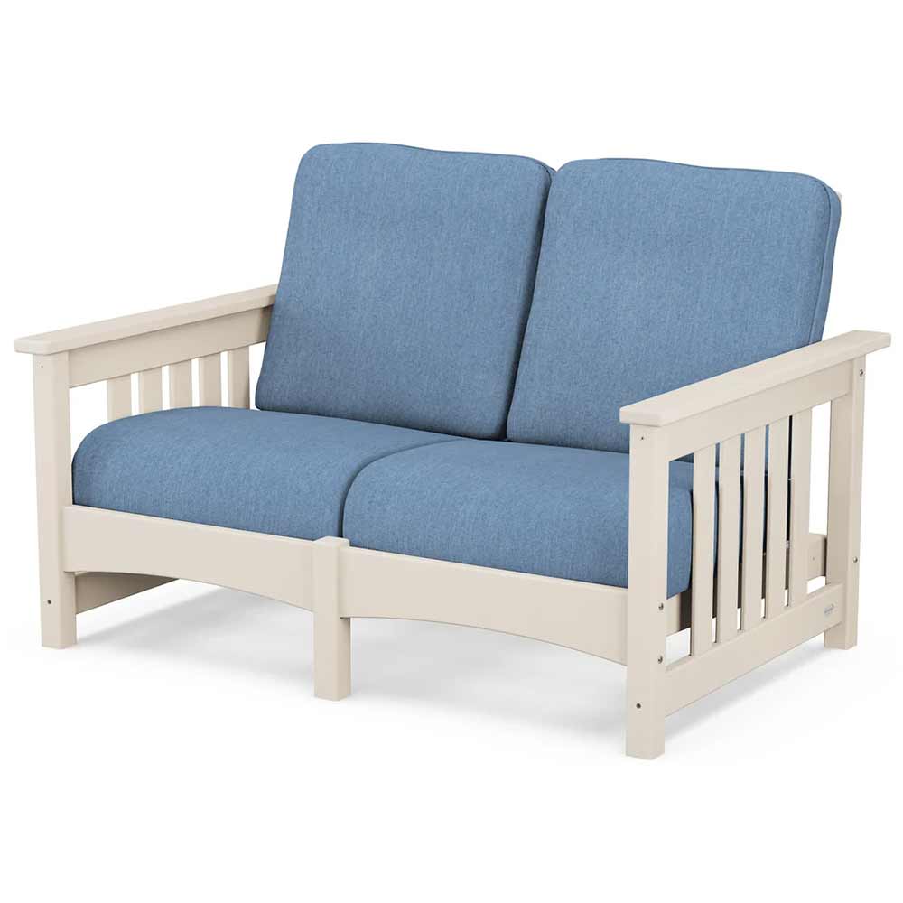 POLYWOOD® Outdoor Furniture POLYWOOD® - Club Mission Loveseat - PWCMC47GY