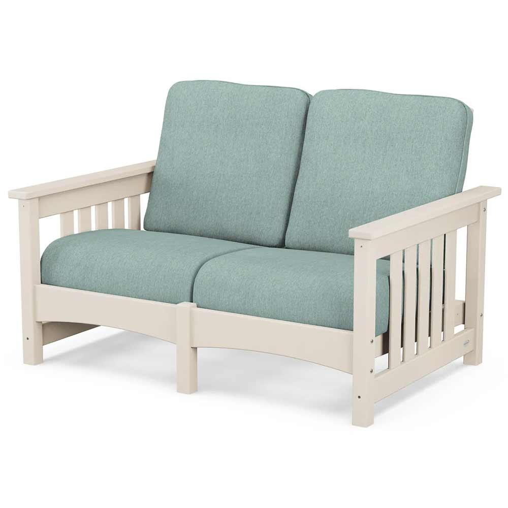 POLYWOOD® Outdoor Furniture POLYWOOD® - Club Mission Loveseat - PWCMC47GY