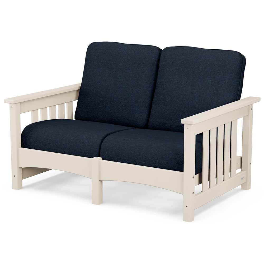 POLYWOOD® Outdoor Furniture POLYWOOD® - Club Mission Loveseat - PWCMC47GY