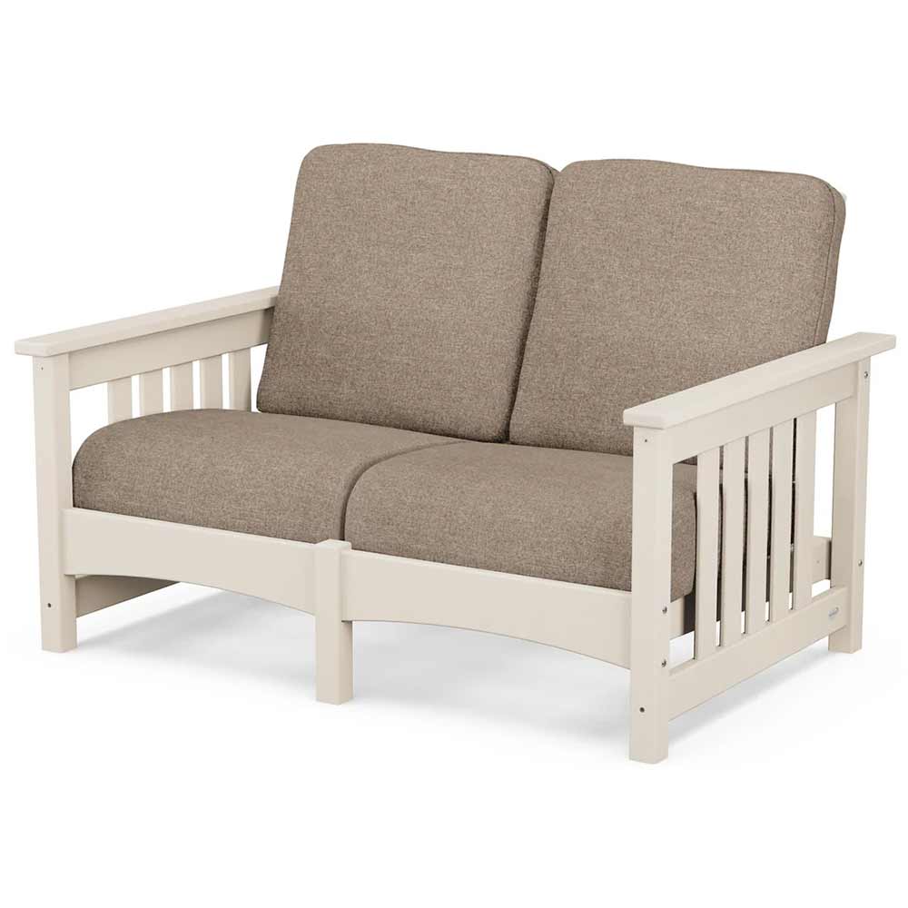 POLYWOOD® Outdoor Furniture POLYWOOD® - Club Mission Loveseat - PWCMC47GY