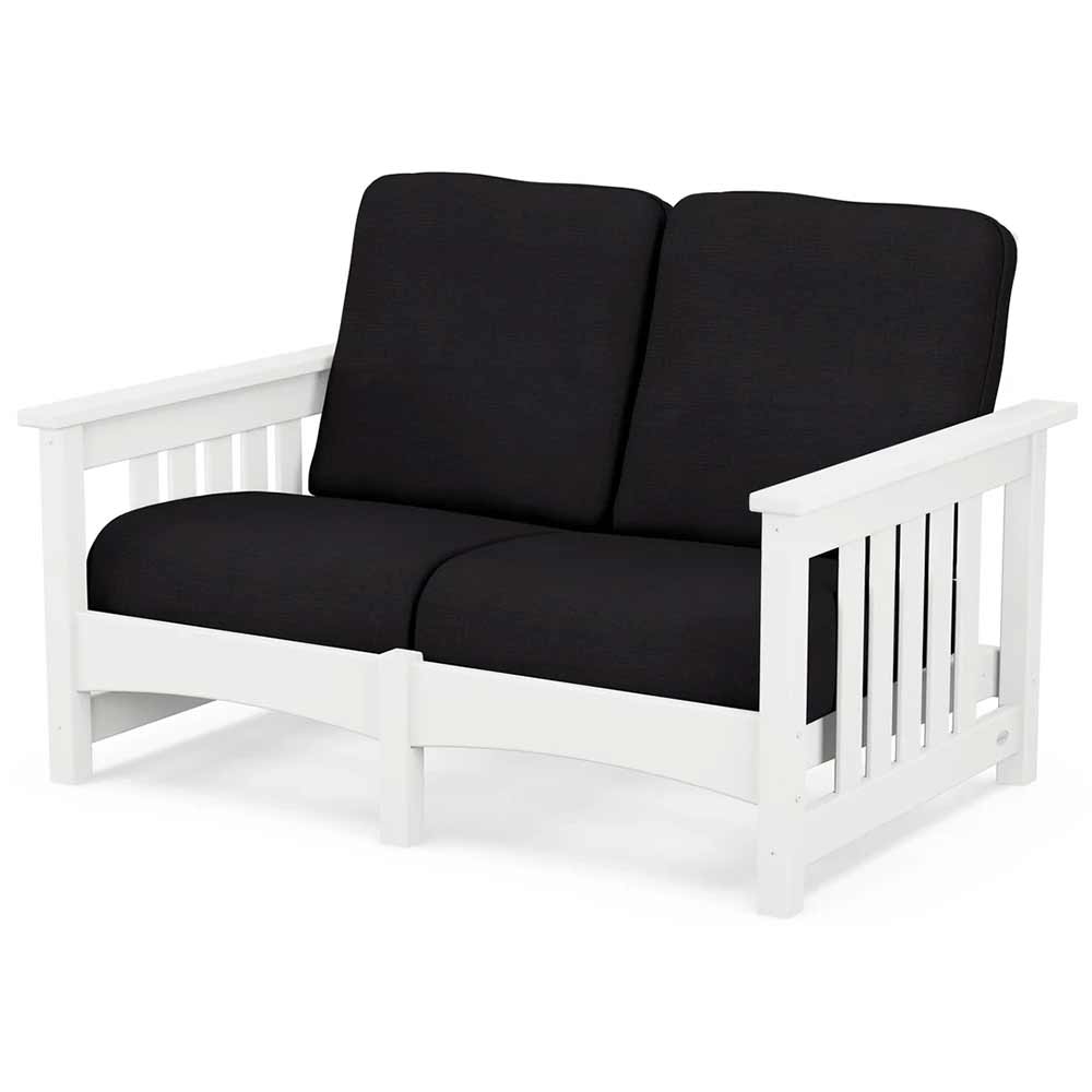 POLYWOOD® Outdoor Furniture POLYWOOD® - Club Mission Loveseat - PWCMC47GY