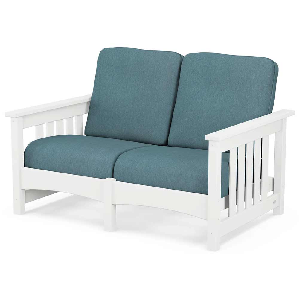 POLYWOOD® Outdoor Furniture POLYWOOD® - Club Mission Loveseat - PWCMC47GY