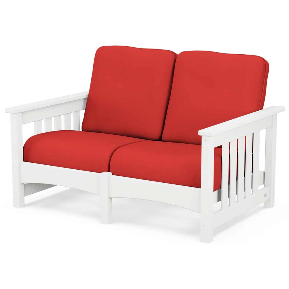 POLYWOOD® Outdoor Furniture POLYWOOD® - Club Mission Loveseat - PWCMC47GY