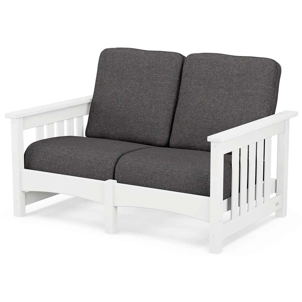 POLYWOOD® Outdoor Furniture POLYWOOD® - Club Mission Loveseat - PWCMC47GY