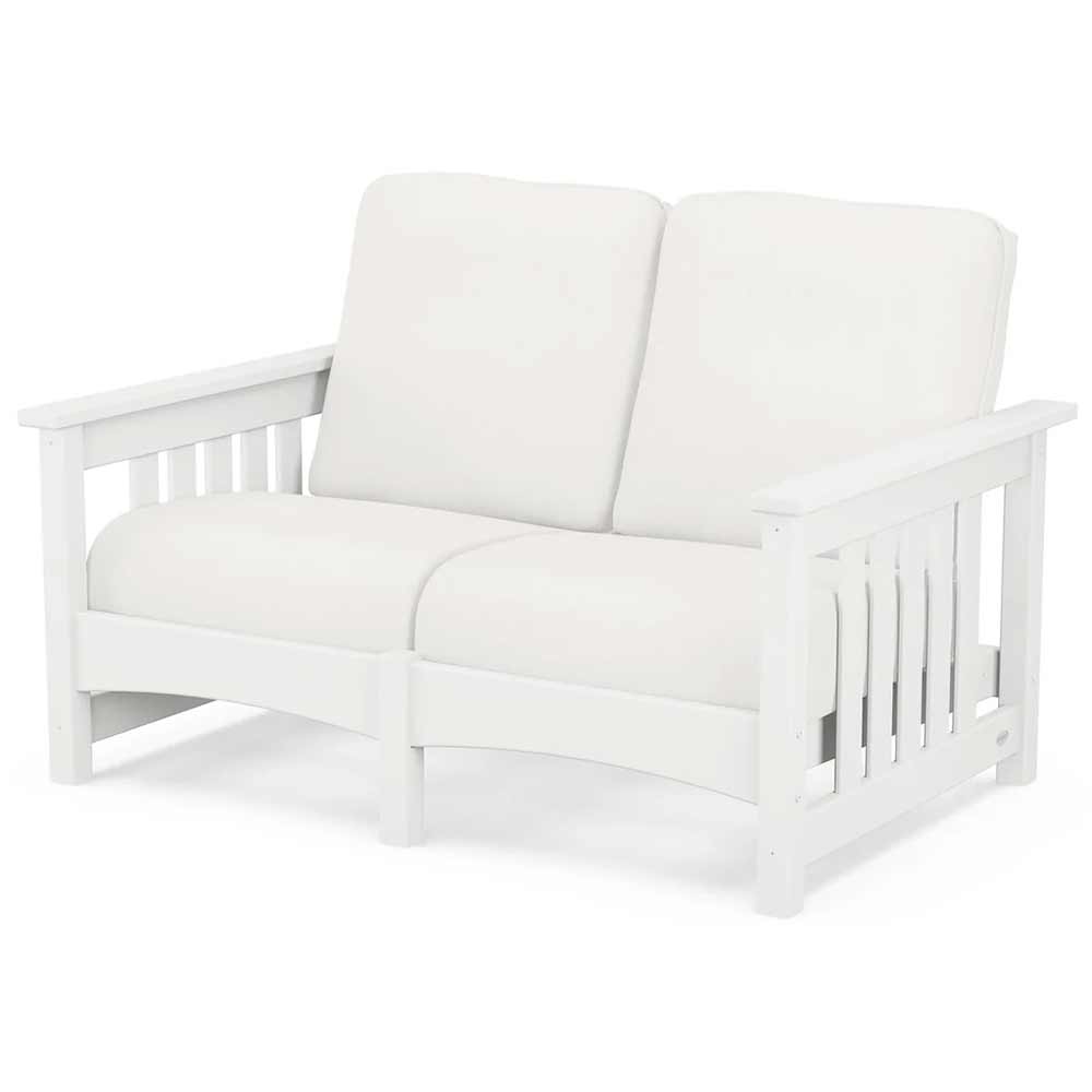POLYWOOD® Outdoor Furniture POLYWOOD® - Club Mission Loveseat - PWCMC47GY