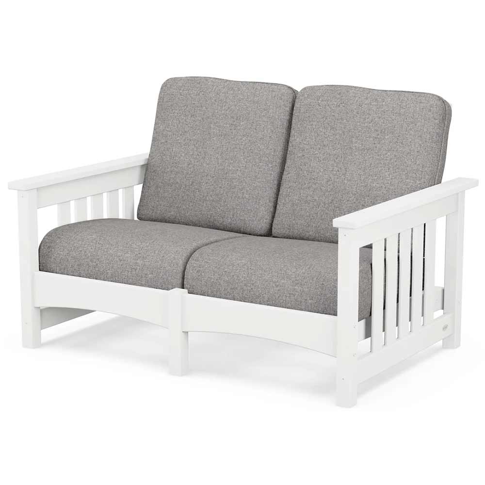 POLYWOOD® Outdoor Furniture POLYWOOD® - Club Mission Loveseat - PWCMC47GY