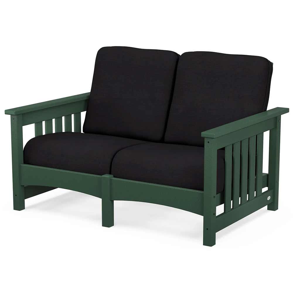 POLYWOOD® Outdoor Furniture POLYWOOD® - Club Mission Loveseat - PWCMC47GY
