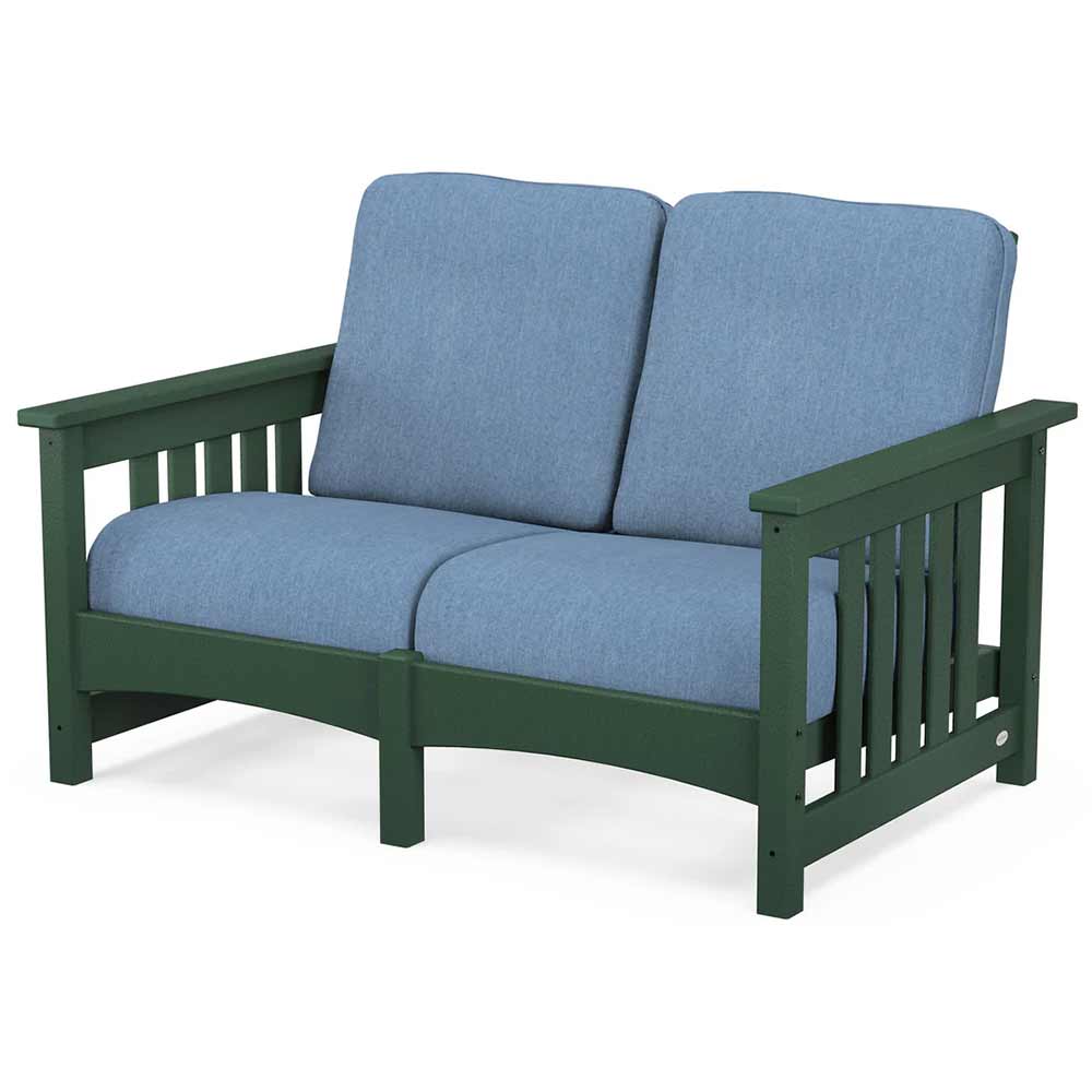 POLYWOOD® Outdoor Furniture POLYWOOD® - Club Mission Loveseat - PWCMC47GY