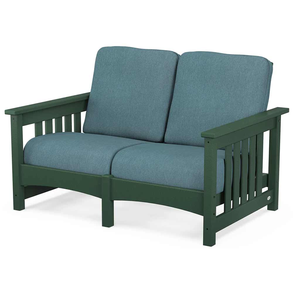 POLYWOOD® Outdoor Furniture POLYWOOD® - Club Mission Loveseat - PWCMC47GY