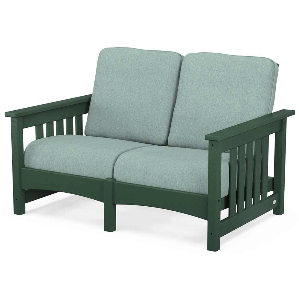 POLYWOOD® Outdoor Furniture POLYWOOD® - Club Mission Loveseat - PWCMC47GY