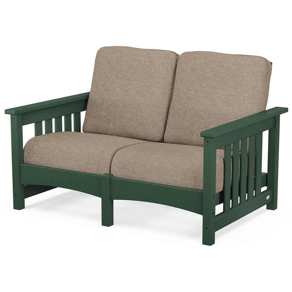 POLYWOOD® Outdoor Furniture POLYWOOD® - Club Mission Loveseat - PWCMC47GY