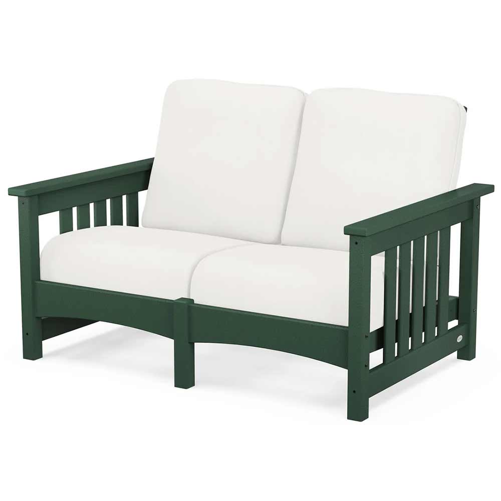POLYWOOD® Outdoor Furniture POLYWOOD® - Club Mission Loveseat - PWCMC47GY