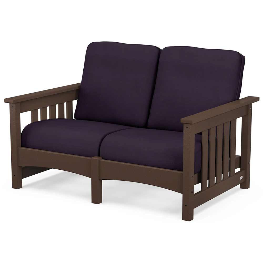 POLYWOOD® Outdoor Furniture POLYWOOD® - Club Mission Loveseat - PWCMC47GY