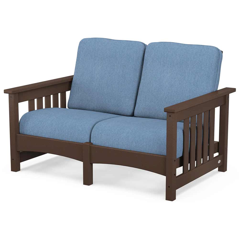 POLYWOOD® Outdoor Furniture POLYWOOD® - Club Mission Loveseat - PWCMC47GY